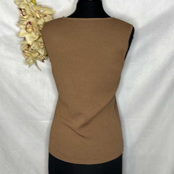 Vintage chicos design brown knit tank top - Picture 3 of 4